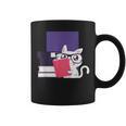 Cat Book Reading Graphic Print Coffee Mug