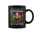 Cat Books Wine Lover Cute Cat Christmas Men Women Graphic Print Coffee Mug Cat Books Wine Lover Cute Cat Christmas Men Women Graphic Print Coffee Mug