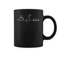 Cat Coffee Reading Books Lover Reader Bookworm Line Art Graphic Print Coffee Mug
