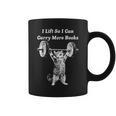 Cat I Lift So I Can Carry More Books Bookworm Gym Graphic Print Coffee Mug