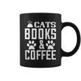 Cat Lover Cats Books And Coffee Graphic Print Coffee Mug Cat Lover Cats Books And Coffee Graphic Print Coffee Mug