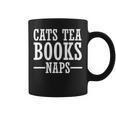 Cat Lover Cats Tea Books Naps Graphic Print Coffee Mug Cat Lover Cats Tea Books Naps Graphic Print Coffee Mug