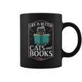 Cat Read Book Reader Reading Librarian Graphic Print Coffee Mug