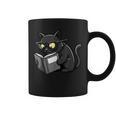 Cat Reading a Book Nerd Kitty Bookworm Graphic Print Coffee Mug
