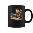 Cat Reading A Book In Traditional Japanese Clothing Kimono Graphic Print Coffee Mug