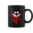 Cat Reads Book How To Live With Humans Graphic Print Coffee Mug