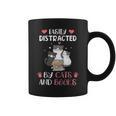 Cat Simply Distracted By Cats And Books Graphic Print Coffee Mug