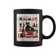 Cats Music Books Lover Essentials Red Retro Silkscreen Graphic Print Coffee Mug Cats Music Books Lover Essentials Red Retro Silkscreen Graphic Print Coffee Mug