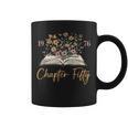 Chapter Fifty 1976 50th Birthday Wildflower Book 50 Year Old Graphic Print Coffee Mug