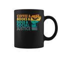 Coffee Books Dogs And Social Justice Human Rights Equality Graphic Print Coffee Mug