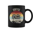 Coffee Books And Rain Reading Book Lover Retro Graphic Print Coffee Mug