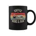 Coffee Books And Rain Retro Vintage Book Lover Reading Graphic Print Coffee Mug Coffee Books And Rain Retro Vintage Book Lover Reading Graphic Print Coffee Mug