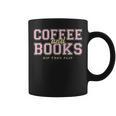 Coffee And Books Sip Then Flip Retro Varsity Reading Graphic Print Coffee Mug