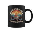 Color Our World Summer Reading 2025 Cute Book Wildflowers Graphic Print Coffee Mug