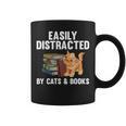 Cool Book Reader For Men Women Book Lover Bookworm Cat Book Graphic Print Coffee Mug