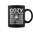 Cozy Book Lover Ragdoll Mom Soft Pages Quiet Nights Graphic Print Coffee Mug