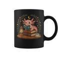 Cute Axolotl Reading Books Cozy Bookworm Graphic Print Coffee Mug