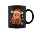 Cute Christmas Book Otter Reading Snowy Holiday Story Graphic Print Coffee Mug