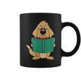 Cute Dog Reading A Human Training Book Dog Graphic Print Coffee Mug