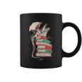 Cute Dragon Reading Cat Books Dragon Graphic Print Coffee Mug
