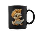 Cute Duckling Reading Book With Graphic Print Coffee Mug