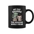Cute Fantasy Book Reader Apparel Cat Dragon Bookish Magic Graphic Print Coffee Mug Cute Fantasy Book Reader Apparel Cat Dragon Bookish Magic Graphic Print Coffee Mug