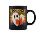 Cute Ghost Book Reading Halloween Teacher Puns Booooks For Men Women Kids Graphic Print Coffee Mug