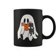 Cute Ghost Cat Reading Book Spooky Season Halloween Costume Graphic Print Coffee Mug
