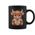 Cute Highland Cow Reading Book Graphic Print Coffee Mug Cute Highland Cow Reading Book Graphic Print Coffee Mug