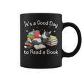 Cute It's a Good Day To Read a Book Cat Bookworm Graphic Print Coffee Mug Cute It's a Good Day To Read a Book Cat Bookworm Graphic Print Coffee Mug