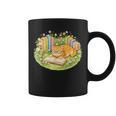 Cute Kawaii Cat Books Flowers Graphic Print Coffee Mug Cute Kawaii Cat Books Flowers Graphic Print Coffee Mug