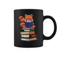Cute Kawaii Kids Reading Books Glasses Red Panda Lover Graphic Print Coffee Mug Cute Kawaii Kids Reading Books Glasses Red Panda Lover Graphic Print Coffee Mug