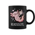 Cute Kawaii Readsolotl Axolotl Reading Book Pun Graphic Print Coffee Mug
