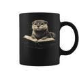 Cute Otter Wearing Glasses Reading Book Librarian Teacher Graphic Print Coffee Mug