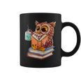 Cute Owl Reading Book And Drinking Tea Reading Rat Bookworm Graphic Print Coffee Mug Cute Owl Reading Book And Drinking Tea Reading Rat Bookworm Graphic Print Coffee Mug