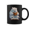 Cute Polar Bear Is Reading a Book Reading Polar Bear Graphic Print Coffee Mug Cute Polar Bear Is Reading a Book Reading Polar Bear Graphic Print Coffee Mug