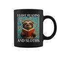 Cute Sloth Reading Book School Librarian Teacher Student Graphic Print Coffee Mug