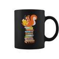Cute Squirrel Reading Women's Tops Book Lovers Graphic Print Coffee Mug