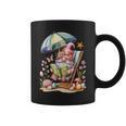 Cute Summer Relaxing Gnome Art For Book Lovers Graphic Print Coffee Mug