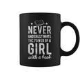 Cute Never Underestimate The Power Of A Girl Book Nerds Graphic Print Coffee Mug