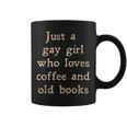Dark Academia Aesthetic Gay Girl Who Loves Coffee And Books Graphic Print Coffee Mug