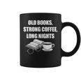 Dark Academia Aesthetic Old Books Strong Coffee Long Nights Graphic Print Coffee Mug