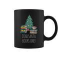Dear Santa Books Only Bookworm Reading Library Kids Book Graphic Print Coffee Mug