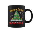 Dear Santa Books Only Christmas Tree Book Lovers Librarian Graphic Print Coffee Mug