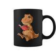 Dinosaur Reading Book Dino Reading Book Lovers Book Readers Graphic Print Coffee Mug