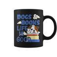 Dog Books Life Is Great Graphic Print Coffee Mug
