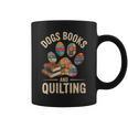 Dogs Books And Quilting Graphic Print Coffee Mug Dogs Books And Quilting Graphic Print Coffee Mug