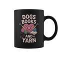 Dogs Books And Yarn Crocheter Crocheting Graphic Print Coffee Mug
