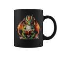 Dragon With Book Graphic Print Coffee Mug Dragon With Book Graphic Print Coffee Mug
