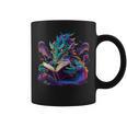 Dragon Reading Book Graphic Print Coffee Mug